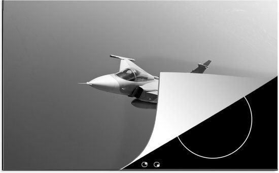 KitchenYeah® Inductie beschermer 77x51 cm - Zwart Wit - Inductie kookplaat beschermer