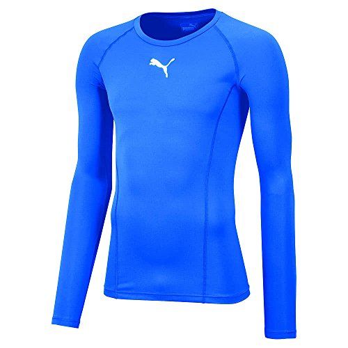 PUMA Kinder-T-shirt met lange mouwen LIGA Baselayer Tee LS Jr, Electric Blue Lemonade, 164, 655921 02