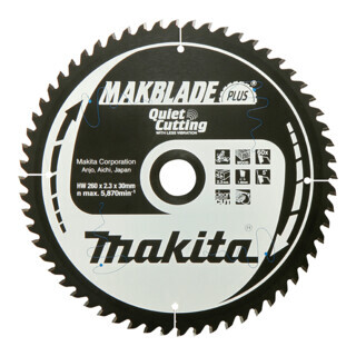 Makita Makita MAKBLADE+ zaagblad 260x30x80Z (B-32605) Aantal:1
