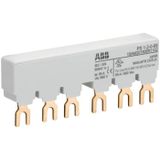 abb-entrelec ABB 1SAM201906R1102 PS1-2-0-65 3-fasen verzamelrail voor 2 MS116 / MS132, IE=65A Verzamelrail Grijs 10 mm² 65 A 1 stuk(s)