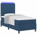 vidaXL Boxspring bed met matras met LED Blauw 80 x 200 cm Stof