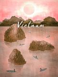 Komar Vintage Travel Vietnam Muurafbeelding - 30 x 40 cm