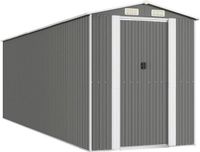 vidaXL Tuinschuur 192x606x223 cm Gegalvaniseerd Staal Lichtgrijs