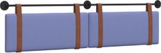vidaXL Hangend hoofdbord Jeans Blauw Antiek PU