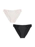 Next - Dames - Set van 2 slips met borduursels - Zwart