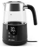 MalTec glazen waterkoker, 1,7 liter, met temperatuurregeling van 40–100 °C, model MalTec Boily5000-BL, met warmhoudfunctie, touchscreen, 2200 W