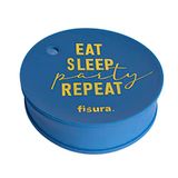 Fisura - Drugsbestendige drankdeksels. Originele blauwe drankbeschermer. Herbruikbare dop. Overloopvrije bekerbescherming. BPA-vrije siliconen. (1 ud, eat, blauw)