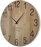 FLEXISTYLE Wandklok 50cm Eikenhout Rond