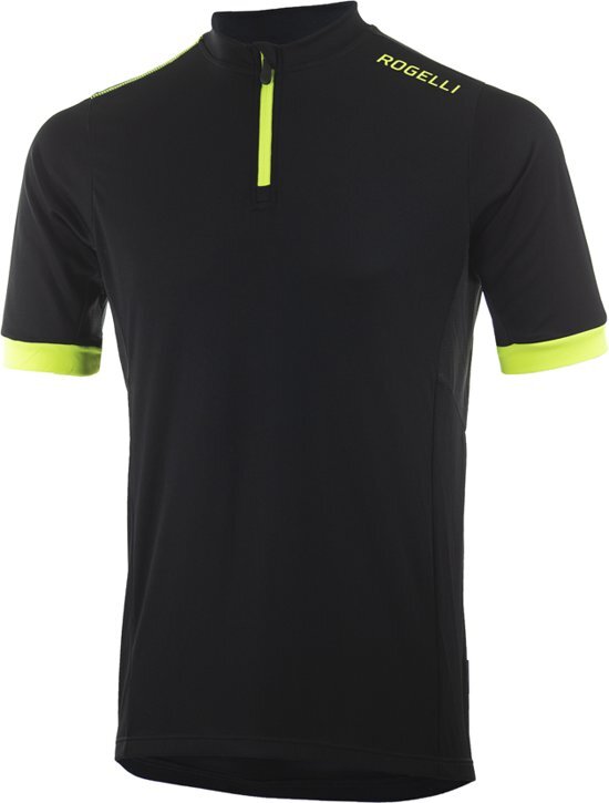 Rogelli Perugia 2.0 Fietsshirt - Heren - Korte mouwen - Maat 2XL - Zwart/Fluor