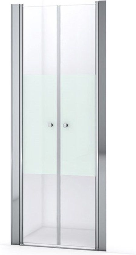 Maxaro Zircon Comfort Douchedeur 85cm Chroom Helder met Matte Strook Pendeldeur