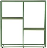 Hioshop Staal wandkast 5 planken groen.