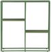 Hioshop Staal wandkast 5 planken groen.