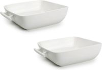 Yong BonBistro Ovenschalen Squito - Wit - 19 x 19 x 6 cm / 1.4 Liter - 2 stuks