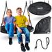 Neo-Sport Nestschommel voor buiten, 100 cm, hangschommel met frame, maximale belasting 150 kg, waterdicht, rond, zwart