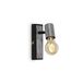 BRILONER - Wandlamp vintage, zwenkbare wandspot, wandlamp, 1x E27 fitting, Zilver-Gemaakt, 165x50x110 mm