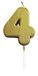 Ciao, Gouden cijferkaars 4 (6 cm), 21444