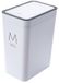 Solidchoice - Poubelle rectangulaire en plastique avec couvercle à pression - Seau à déchets de 15 litres pour la maison