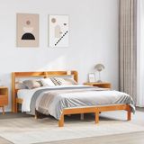 vidaXL Bedframe Massief Grenenhout Wasbruin 120x190 cm