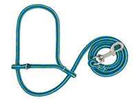 Weaver Leather Vee Poly Rope Schaap Halter met Snap, Lime/Orkaan Blauw/Royal Blue, Gemiddeld