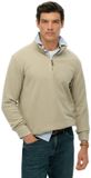 Superdry Rib Half Rits Trui Beige 2XL Man