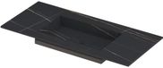 Wastafel INK Post Wastafel Keramische Slab Envelop Bak Midden Zonder Kraangat - 1000x450x10 mm - Lauren Black Mat