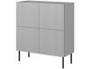 Buffet haut gris clair en bois 4 portes