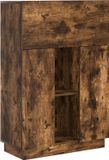 vidaXL Bureau Rook Eiken 71.5 x 31.5 x 106.5 cm Bewerkt hout