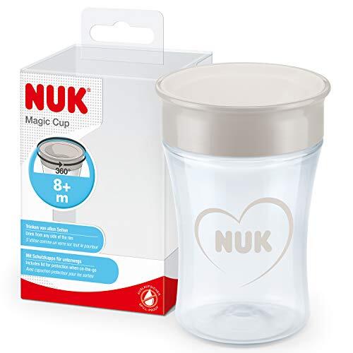 NUK Magic Cup drinkbeker, 360° drinkrand, lekvrij afdichtende siliconen schijf beige