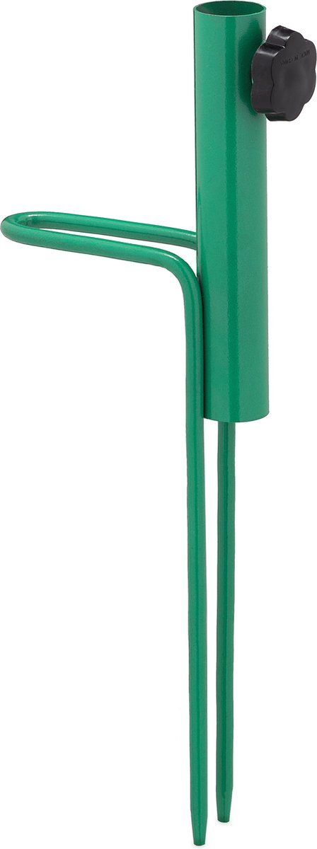 Relaxdays grondanker parasol - groen - staal - parasolhouder voor stok van 17 - 23 mm