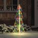 VidaXL Kerstboom 100 led's multikleur 120 cm acryl