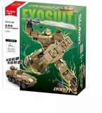 Sluban Exosuit Robot Tank bouwspeelgoed 2in1 actiefiguur – Constructiespeelgoed – bouwset met 233 bouwstenen – M38‑B1280 – vanaf 6 jaar