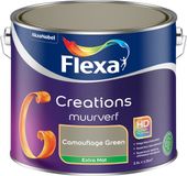 FLEXA Creations Muurverf - Extra Mat - Camouflage Green - 2.5 liter - 8711113106375