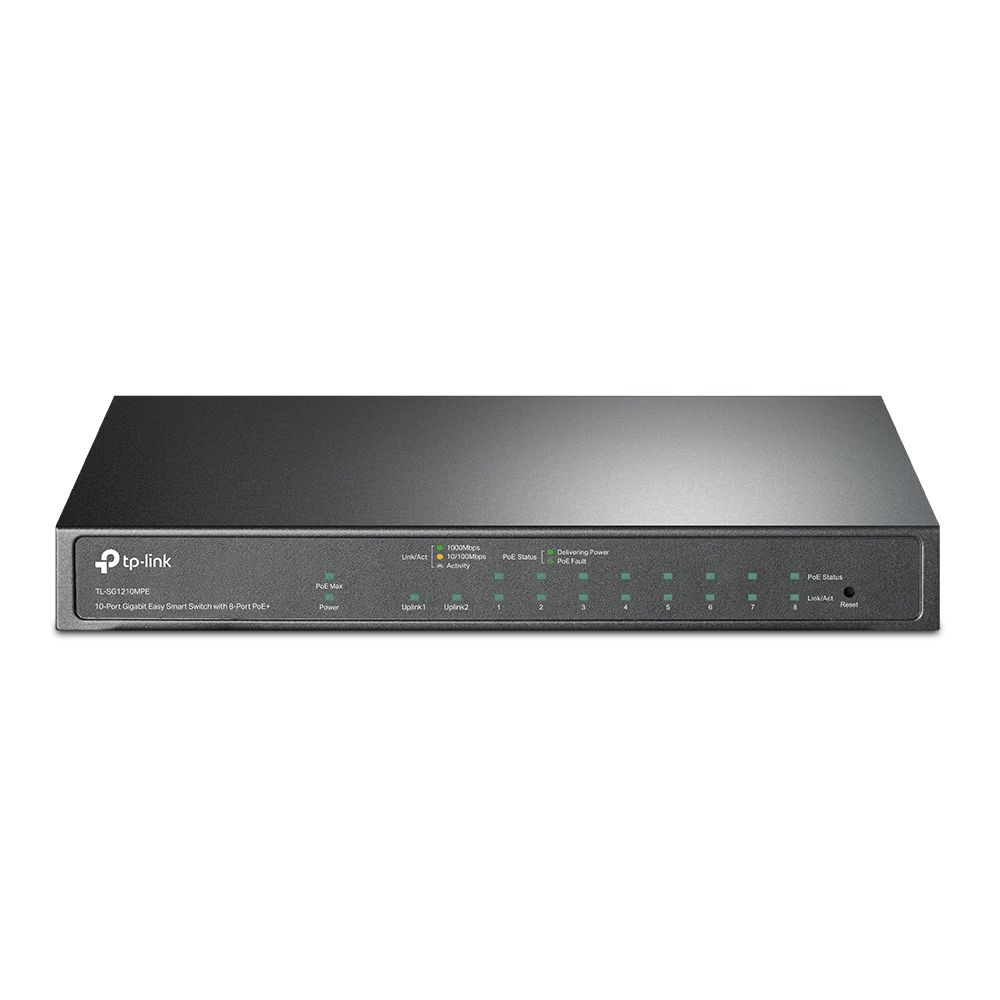 TP-Link TL-SG1210MPE - Managed Gigabit Ethernet Switch with 8-Port PoE+