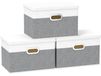 Elzusha - Boîtes de rangement pliables avec couvercle, 45x30x30 cm, lot de 3