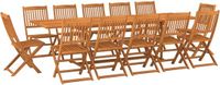 vidaXL 13-delige tuinset, 280x90x75 cm, massief acaciahout
