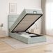 Prolenta Maison Exclusive Lit Ottoman exclusif avec matelas, couleur gris clair, 100 x 200 cm, revêtement en velours