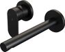 Brauer Black Edition Robinet de lavabo encastrable avec bec droit et rosaces Modèle C2 Noir mat