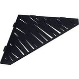 U-TILE Tiger U-tile - Etagère De Douche En Acier Inox Noir 20,4 X 20,4 Cm X 2 Mm - Pentagone Design - Fixation Sans Perçage