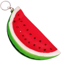 Verk Squishy Watermelon Slice Stress Relief Squeeze Toy With Keychain - 14 × 14 cm