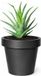 Mega Collections Plantenpot/bloempot - kunststof - zwart - buiten - D20 x H18 cm