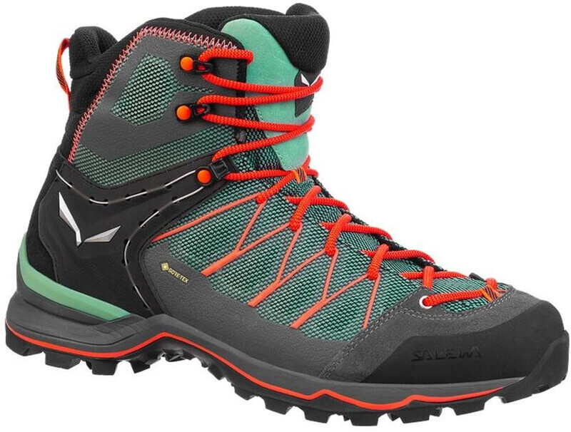 SALEWA MTN Trainer Lite GTX Mid Schoenen Dames, feld green/fluo coral 2020 UK 7,5 | EU 41 Trekking- & Wandelschoenen