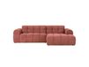 Canapé d'angle 3/4 places nuage en velours terracotta