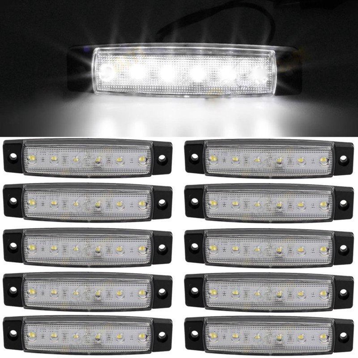 Electronixs 10 stuks LED contourverlichting 12v / 24v Wit