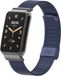 Qubix Bracelet milanais avec étui - Bleu foncé - Convient pour Xiaomi Smart Band 7 Pro / Mi Band 7 Pro