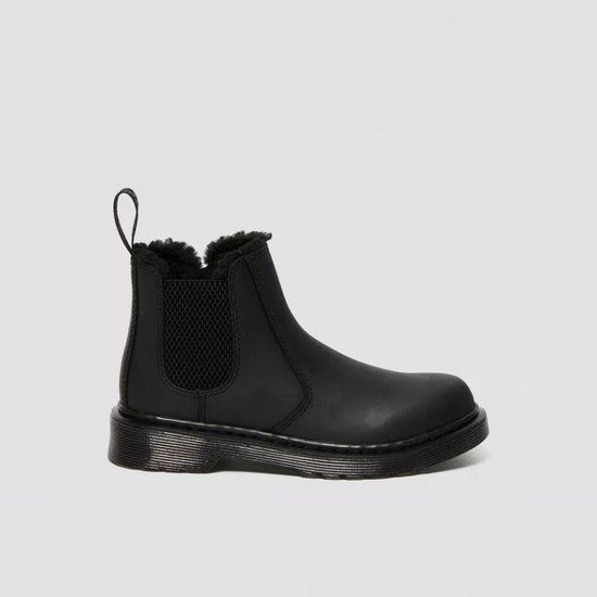 Dr. Martens 2976 Leonore Mono Chelsea boots zwart leer imitatiebont unisex kinderen maat 24