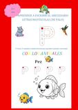 APRENDER A ESCRIBIR EL ABECEDARIO LETRAS MAYUSCULAS (DE PALO): CON LOS ANIMALES