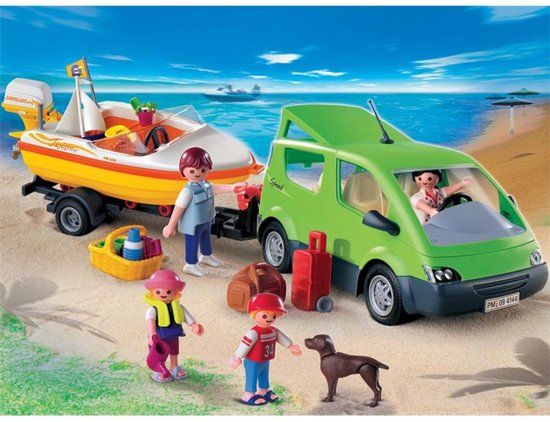 PLAYMOBIL Gezinswagen met boot - 4144