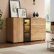 Rolipo Dressoir modern design 3 lades glazen accenten breedte 140 cm