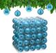Relaxdays Kerstballen set van 100 - Ø 6 cm - Glanzend & Mat - Kunststof - Petrol