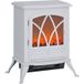 Cheminée électrique sur pied 1000/2000 W, fausse cheminée décorative avec effet flamme LED, blanc